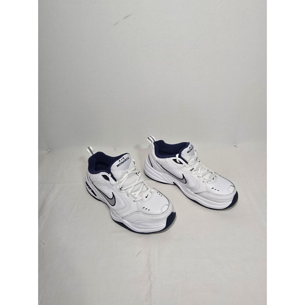 Nike Air Monarch IV White Navy Size 8 Wide Training Shoe 416355-102